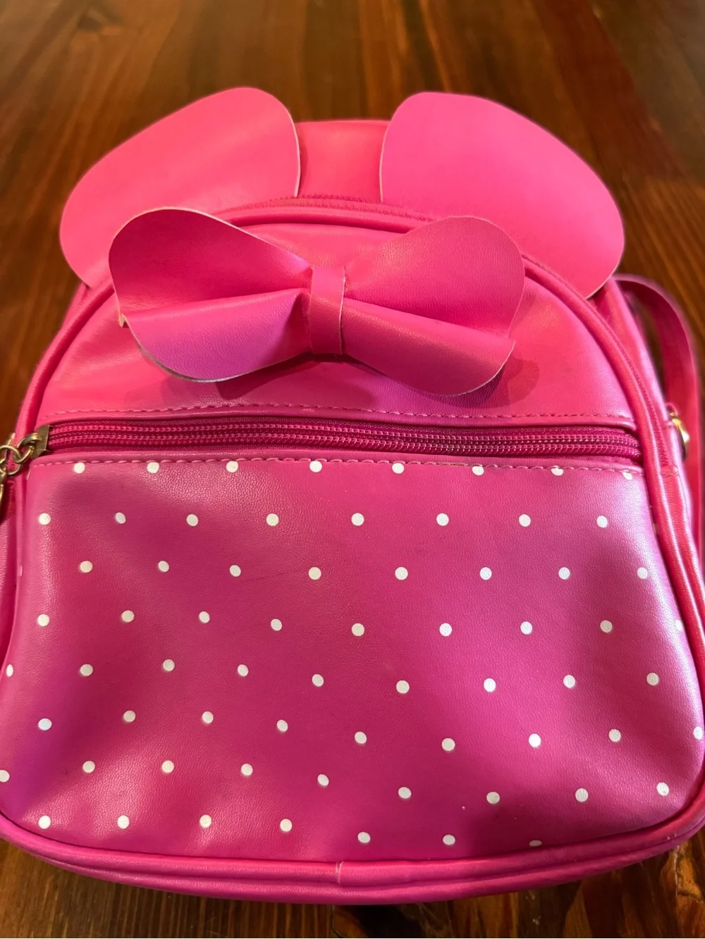 Kids Pink Mouse Ear Backpack with Bow